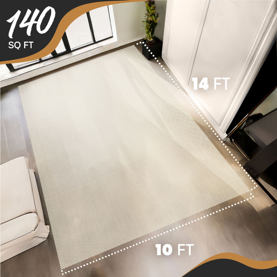 Non-Slip Rug Pad - PVC Foam - White