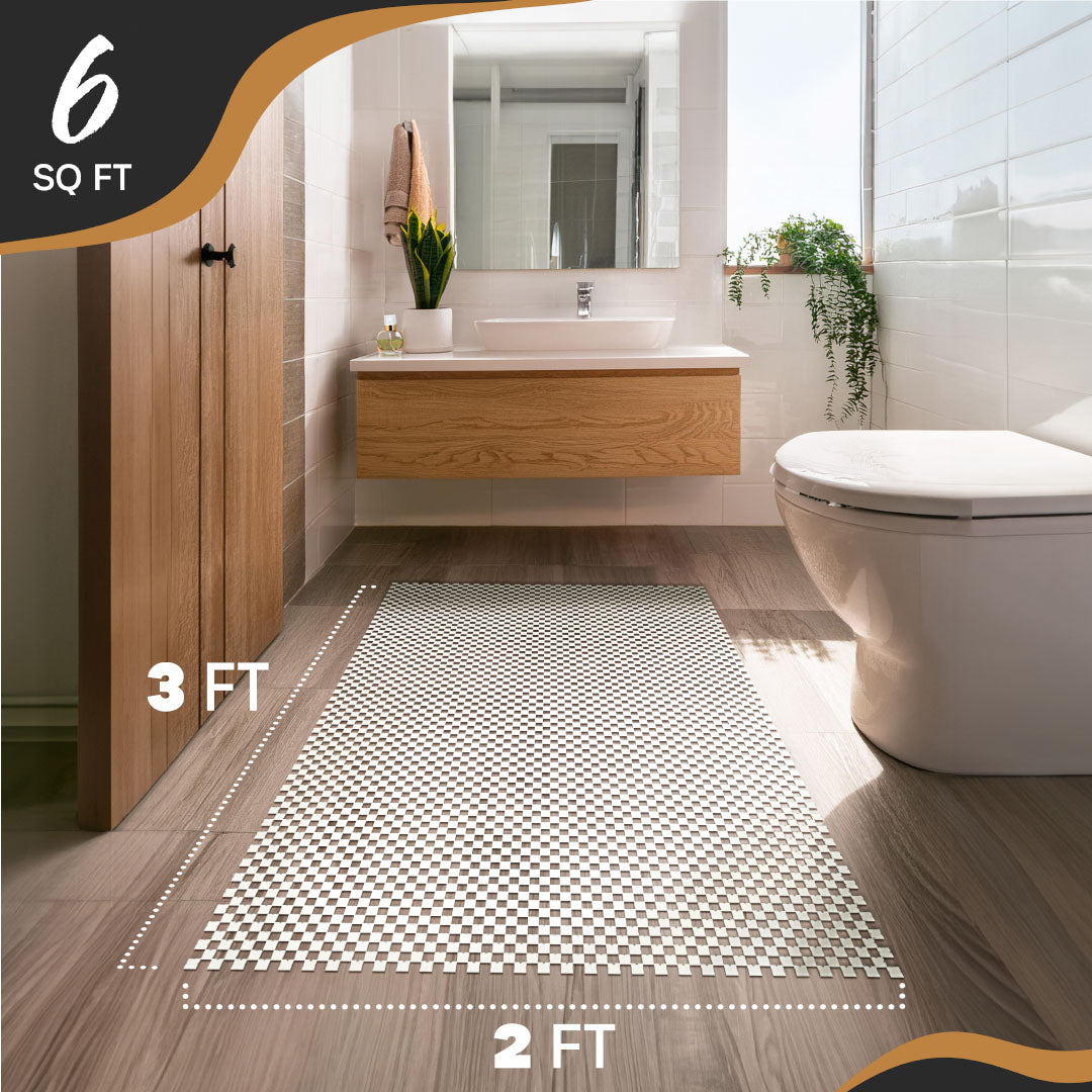 Non-Slip Rug Pad - PVC Foam - White