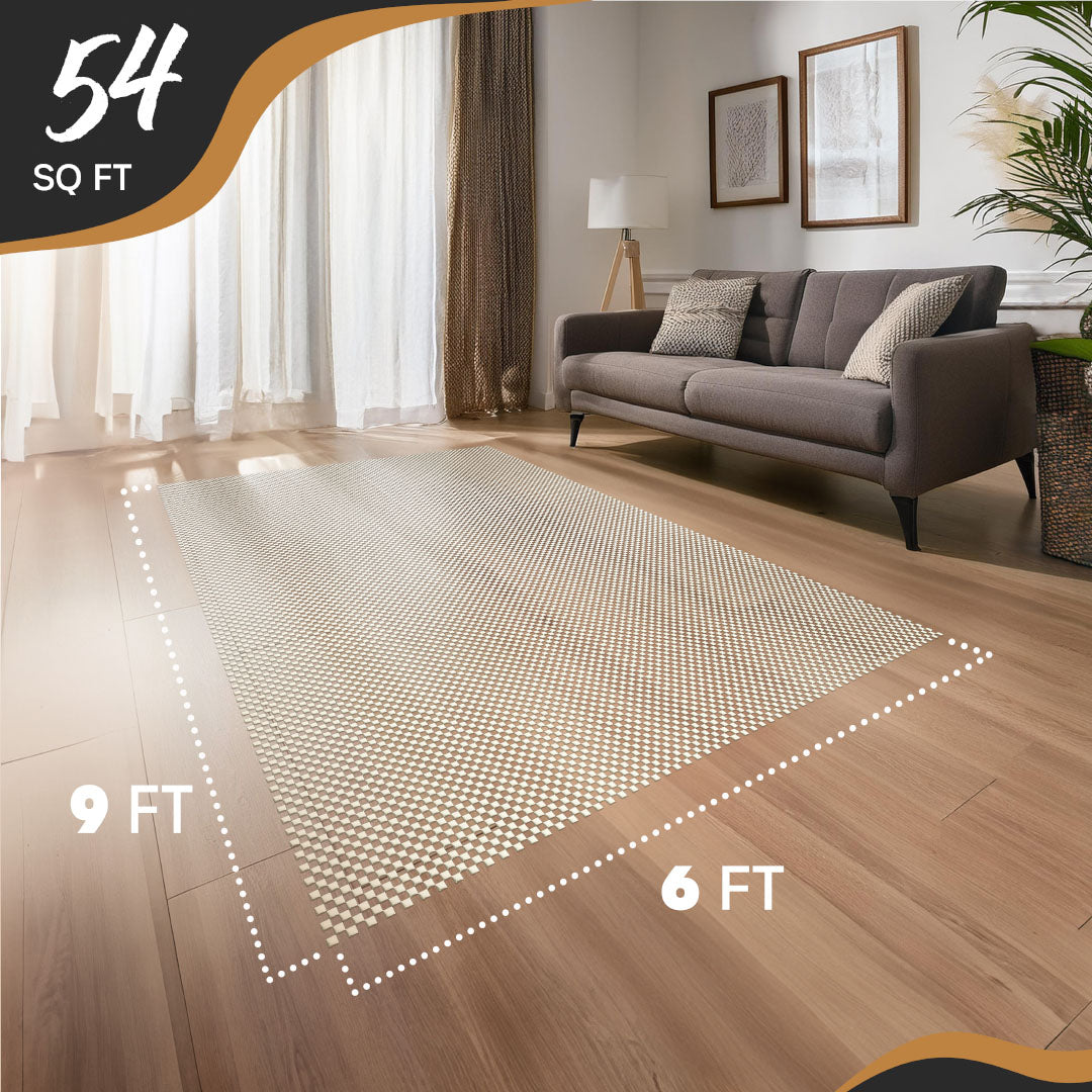 Non-Slip Rug Pad - PVC Foam - White