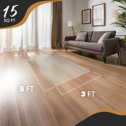 Non-Slip Rug Pad - PVC Foam - White