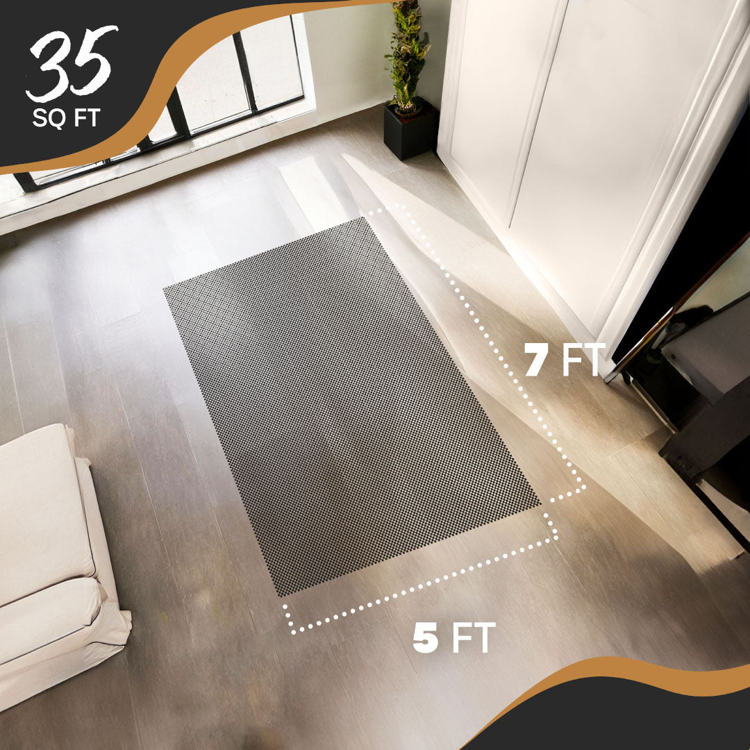 Non-Slip Rug Pad - PVC Foam - Black