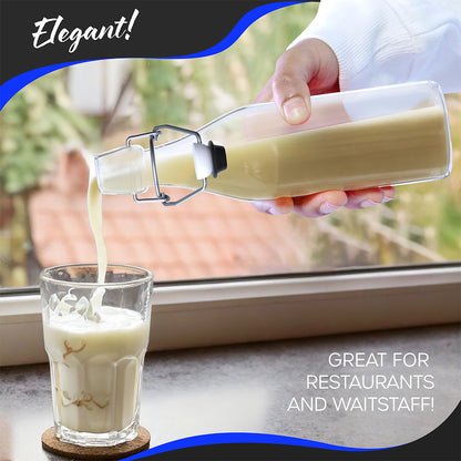 17  Oz. Swing Top Glass Bottles | Round Design