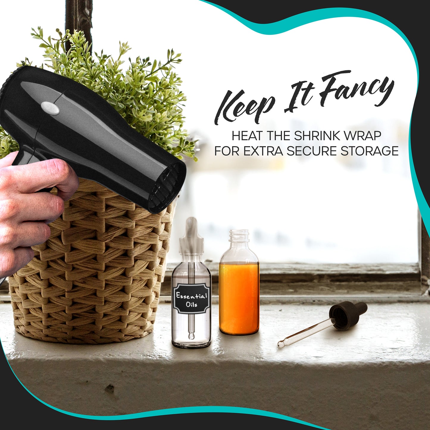 Clear Glass Dropper Bottles - 2 Oz.