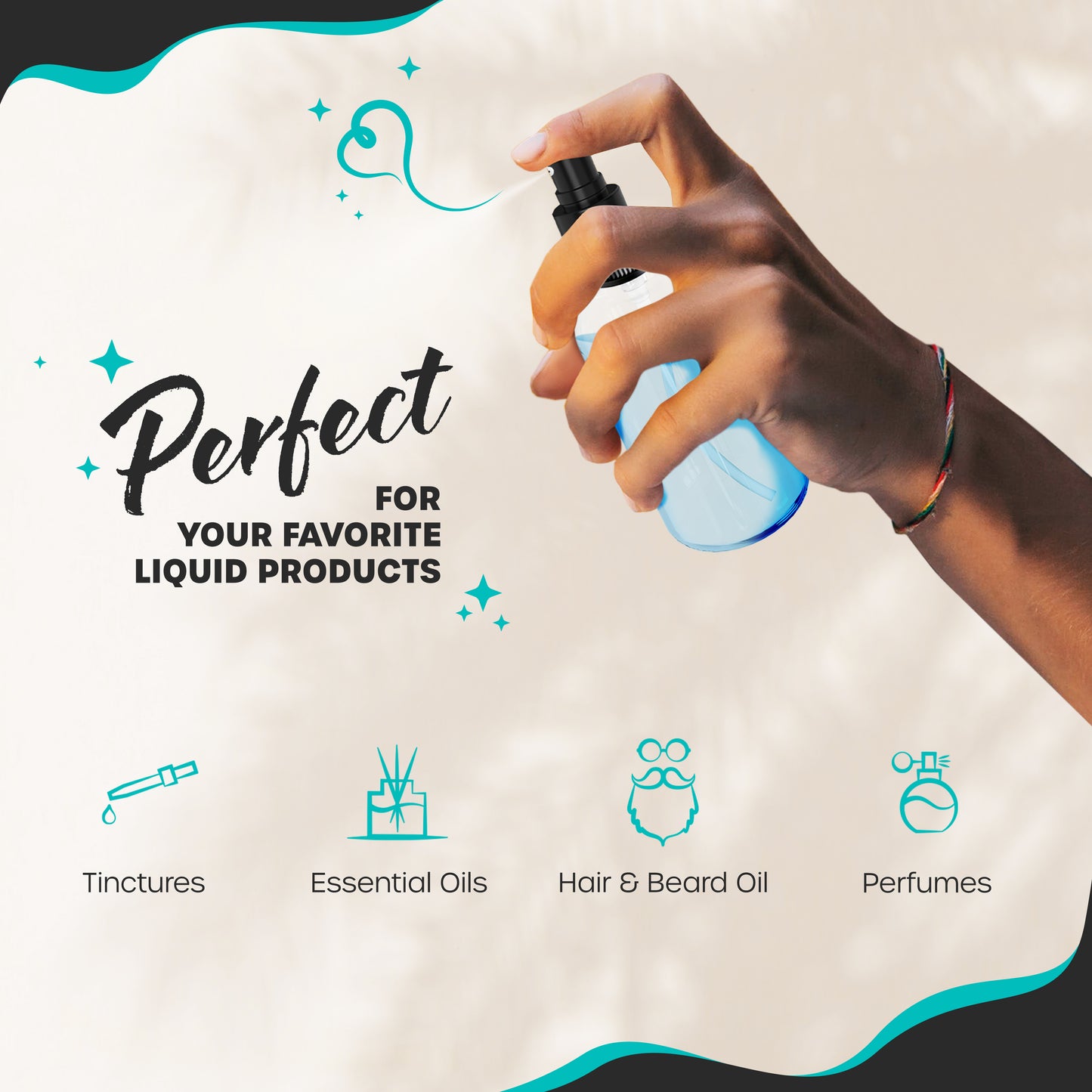 Clear Glass Spray Bottles - 2 Oz.