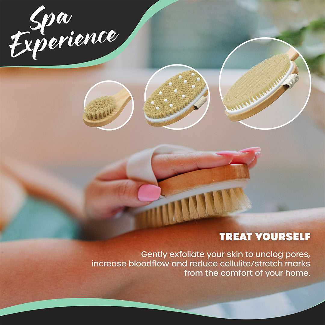 Boar Bristle Body Brush Set