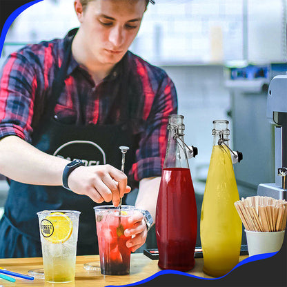 Swing Top Glass Bottle Sets | Teardrop Shape