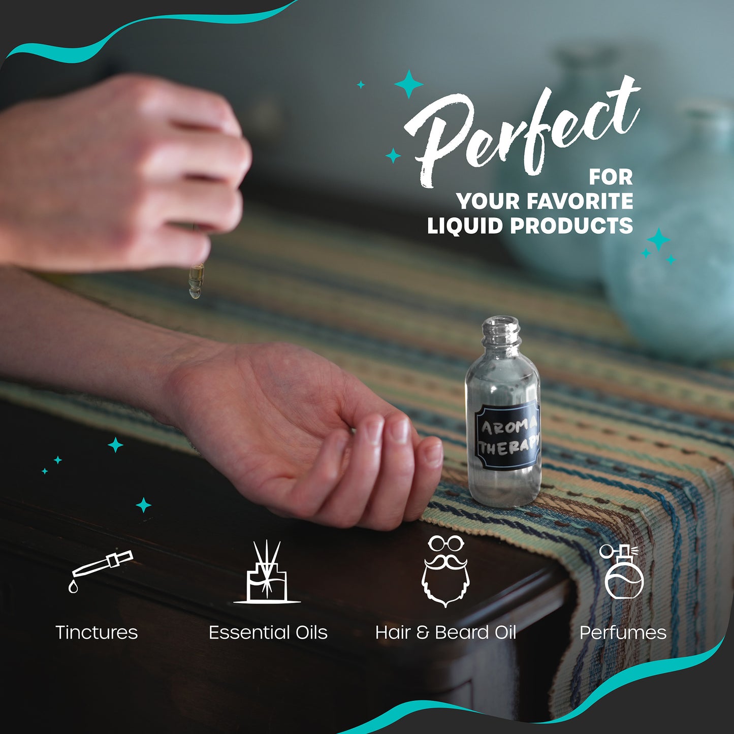 Clear Glass Dropper Bottles - 2 Oz.