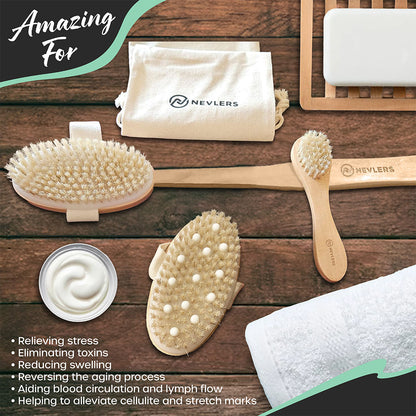 Boar Bristle Body Brush Set