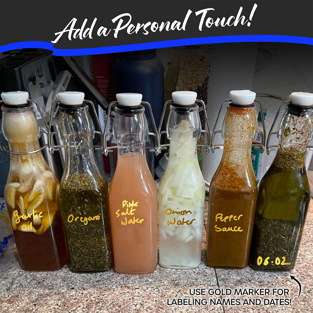 Swing Top Glass Bottles | Square Shape