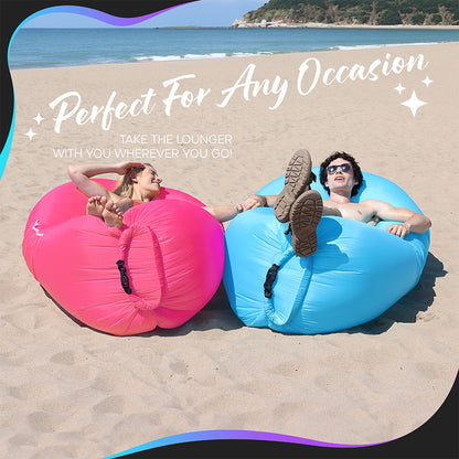 Inflatable Loungers - Blue/Pink - 2 Pack