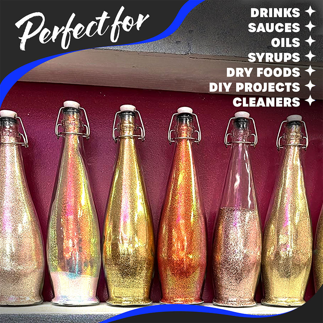 Swing Top Glass Bottle Sets | Teardrop Shape