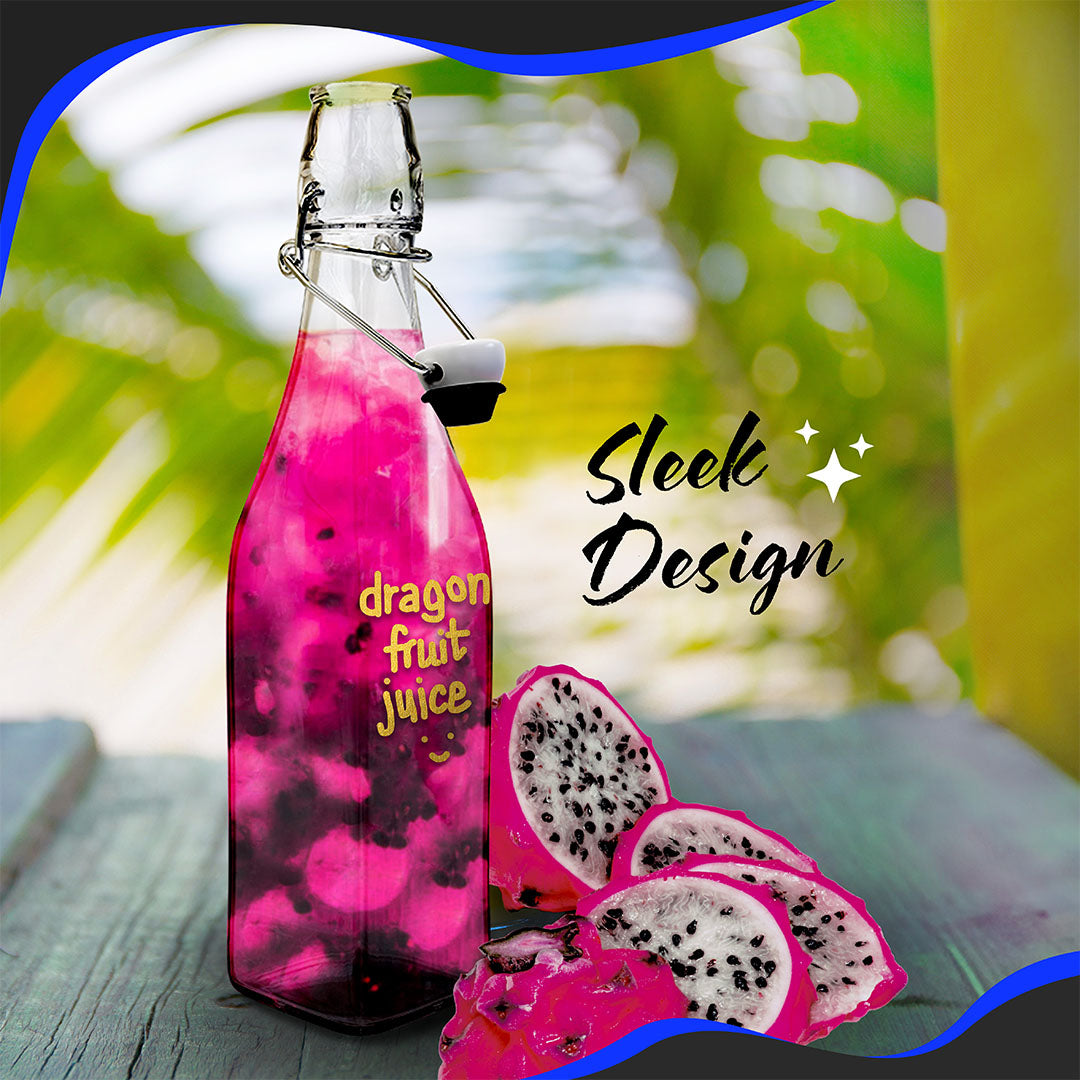 Swing Top Glass Bottles | Square Shape