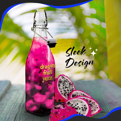 Swing Top Glass Bottles | Square Shape
