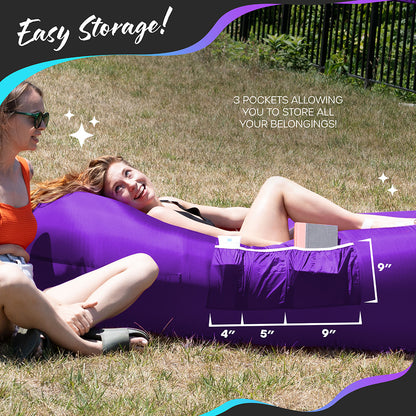 Inflatable Lounger - Purple - 1 Pack