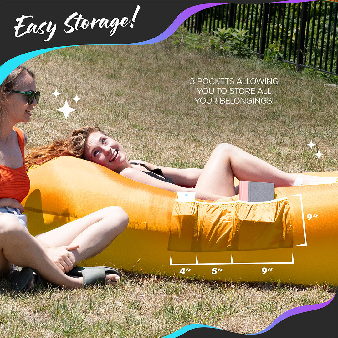 Inflatable Lounger - Saffron - 1 Pack