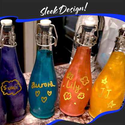 Swing Top Glass Bottle Sets | Teardrop Shape