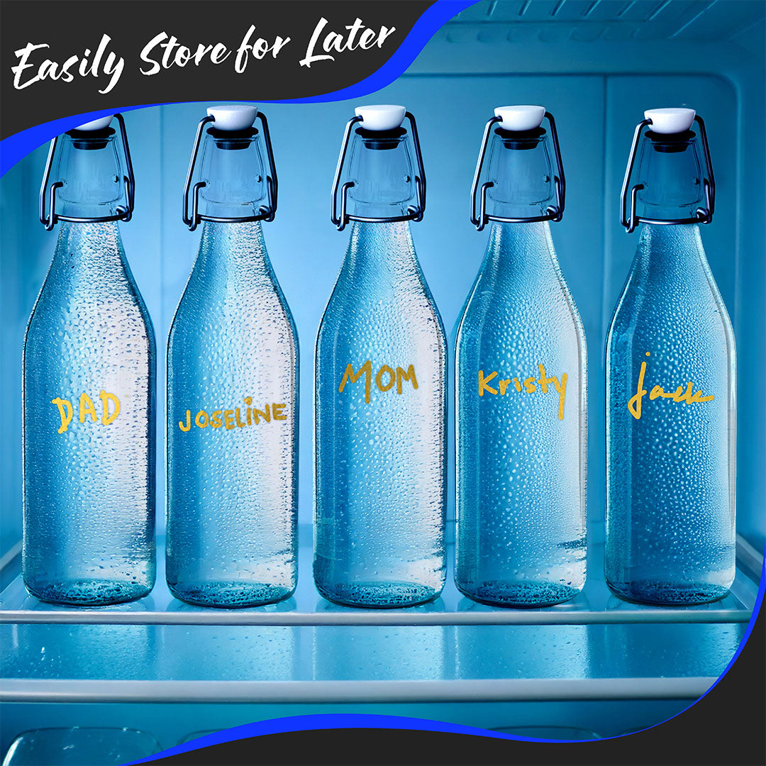 17  Oz. Swing Top Glass Bottles | Round Design