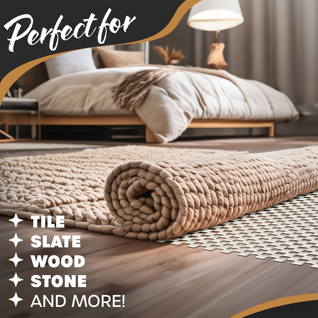 Non-Slip Rug Pad - PVC Foam - White