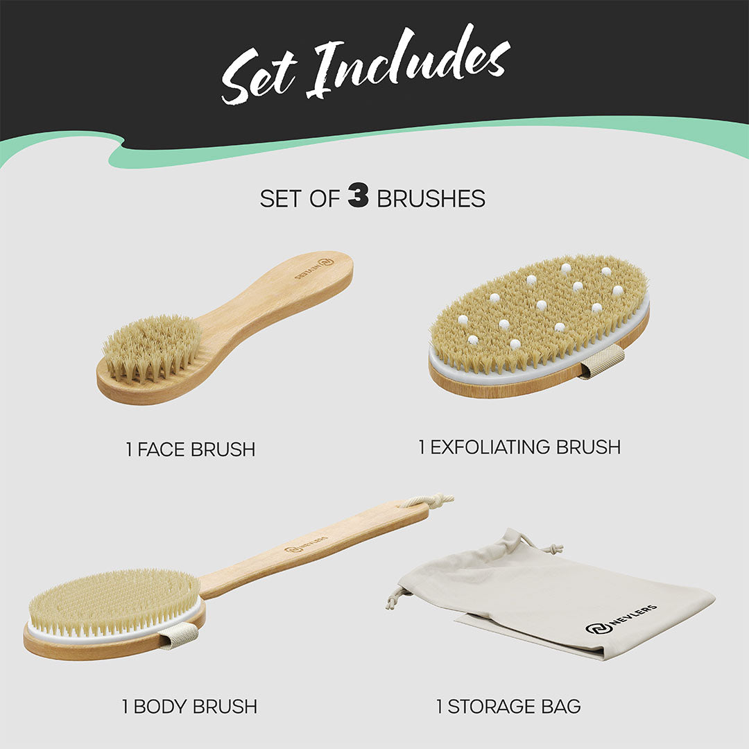 Boar Bristle Body Brush Set
