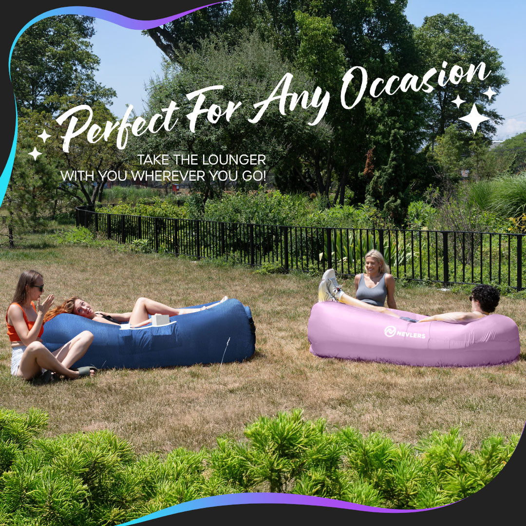 Inflatable Loungers -  Lavender/Jean - 2 Pack