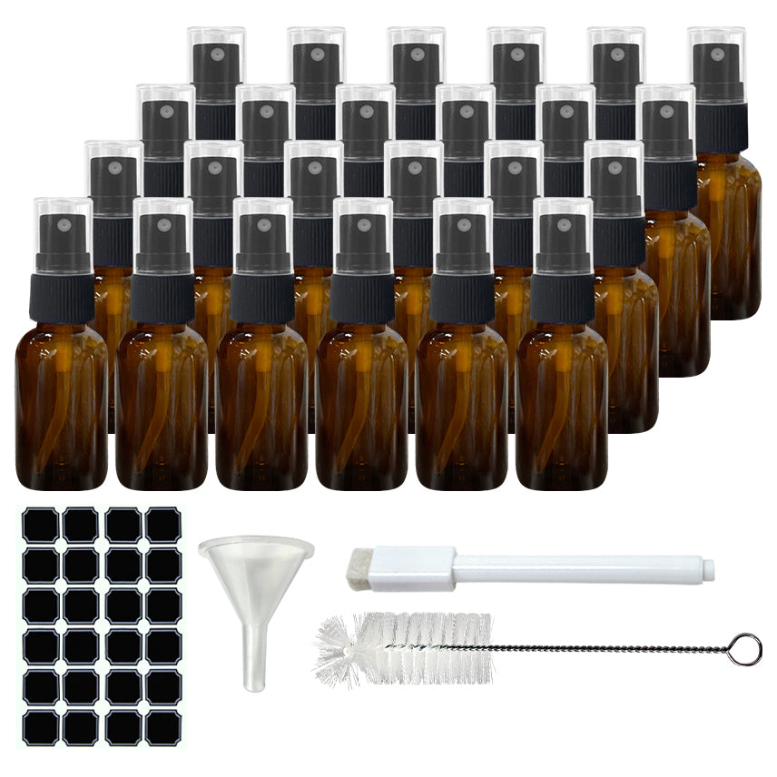 Amber Glass Spray Bottles