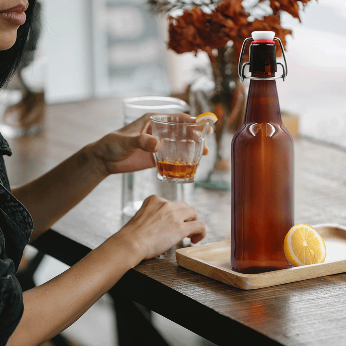 Swing Top Amber Glass Bottle Sets - 16 oz | Beer Bottles