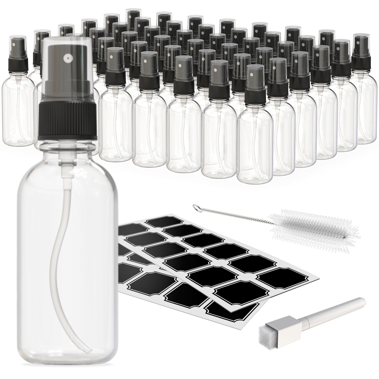 Clear Glass Spray Bottles - 2 Oz.