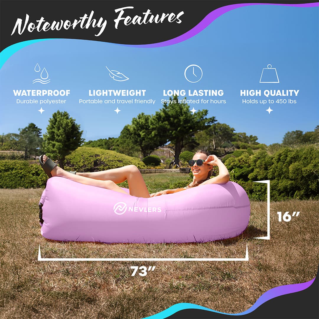 Inflatable Lounger - Lavender - 1 pack