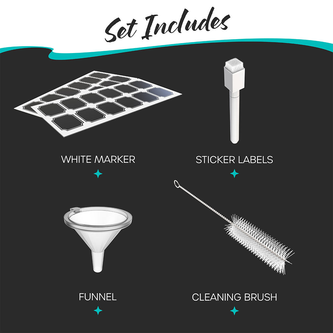 Blue Glass Boston Bottles with Twist Caps - 8 Oz