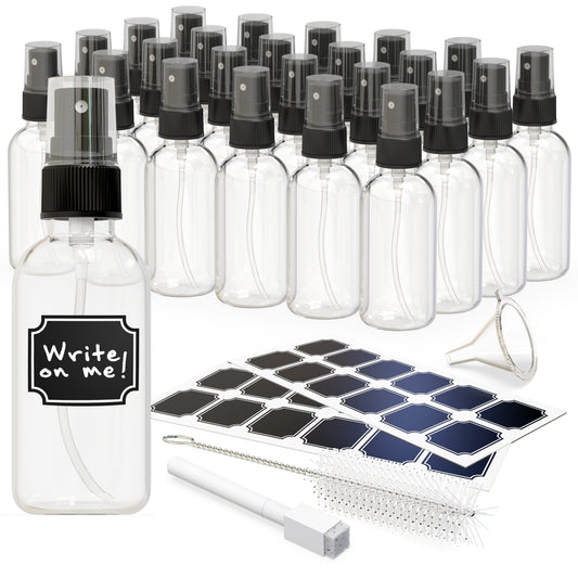Clear Glass Spray Bottles - 2 Oz.