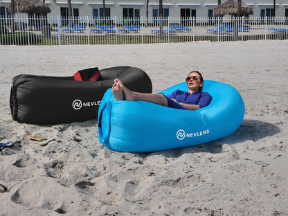 Inflatable Lounger - Black - 1 Pack