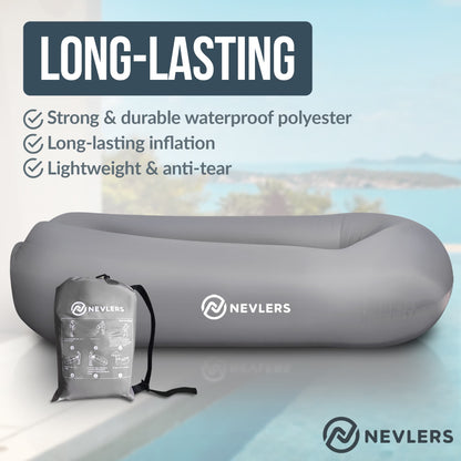 Inflatable Lounger - Gray - 1 pack