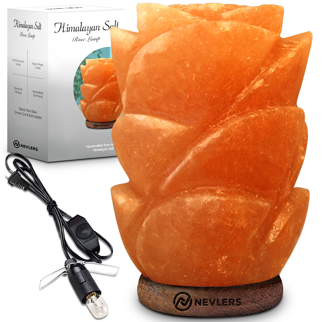 Himalayan Salt Lamp With Dimmer | Rose Shape