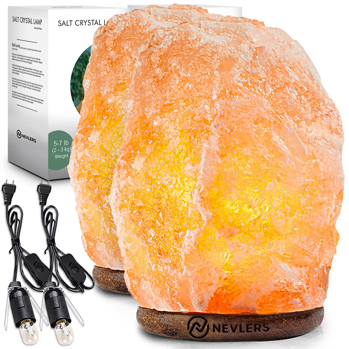 Himalayan Salt Lamp | Natural Shape 2 Pack