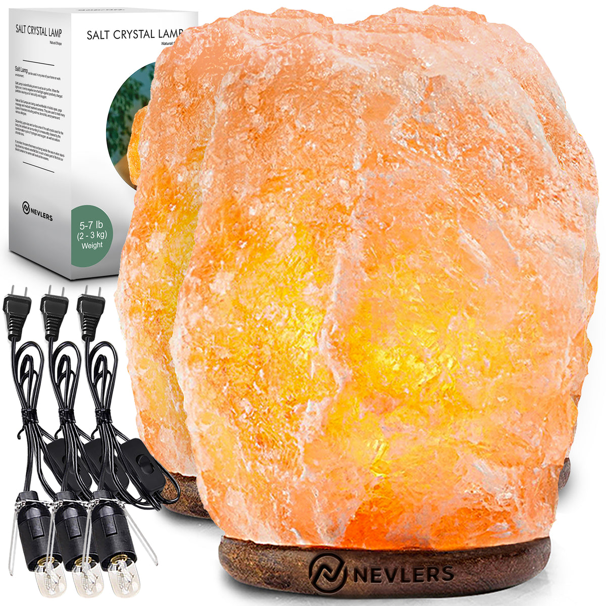 Himalayan Salt Lamp | Natural Shape - 3 Pack