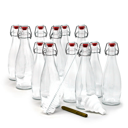 Swing Top Glass Bottle Sets | Teardrop Shape