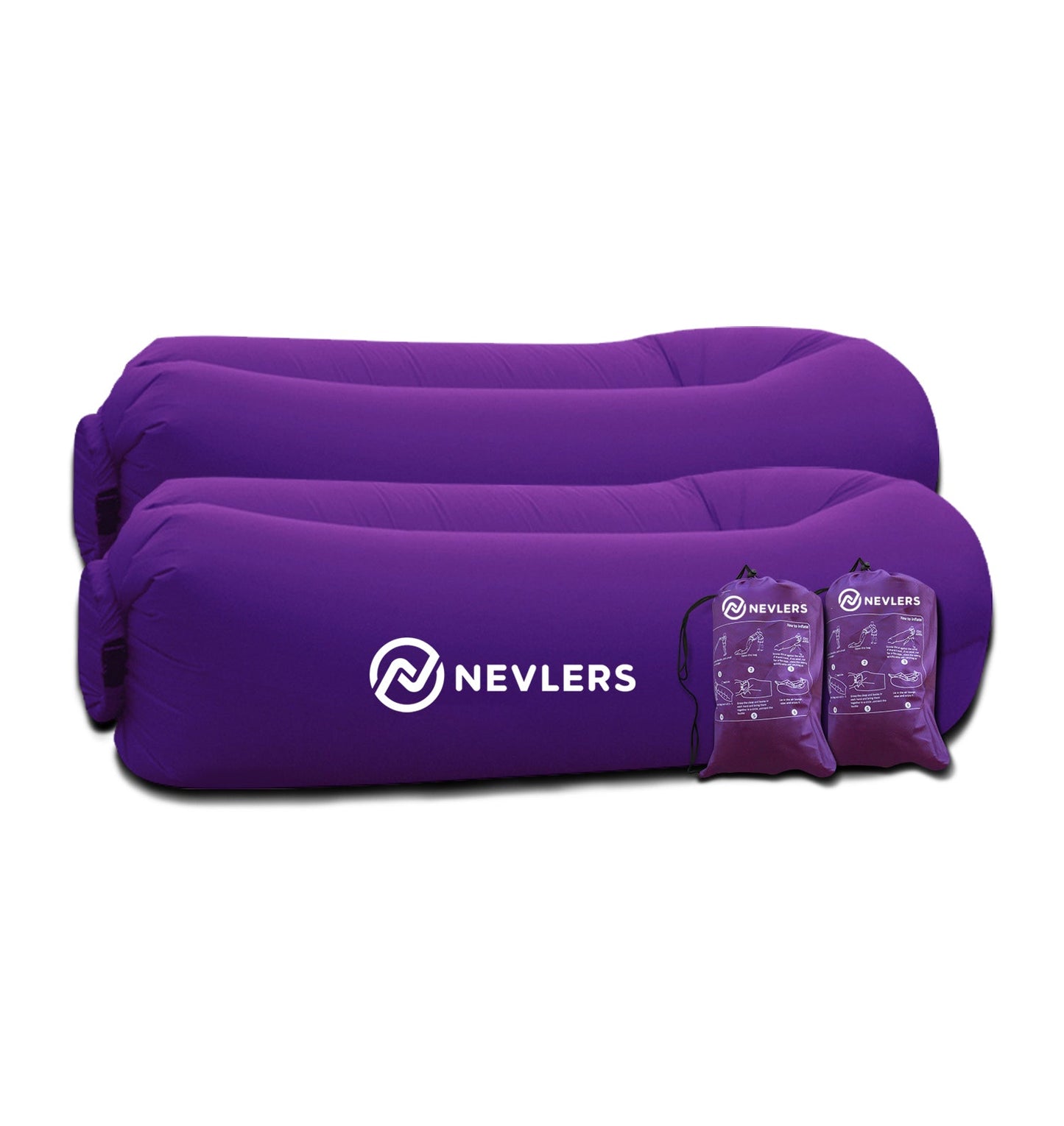 Inflatable Loungers - Purple 2 Pack