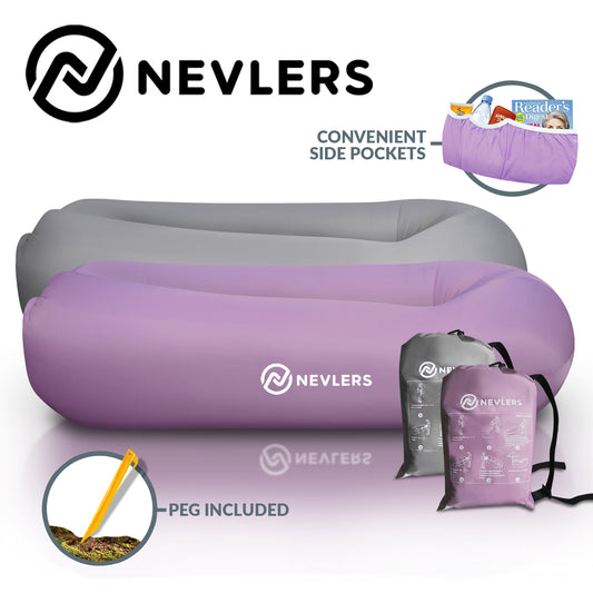 Inflatable Loungers - Lavender/Gray - 2 Pack