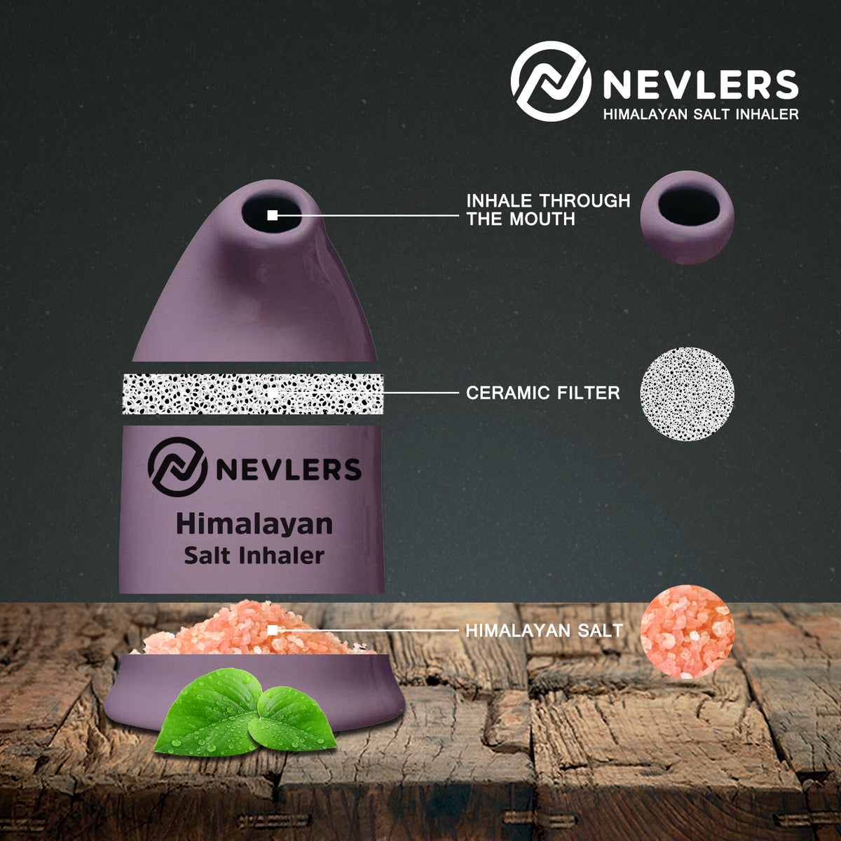 Nevlers Himalayan Salt Inhaler - Lavender
