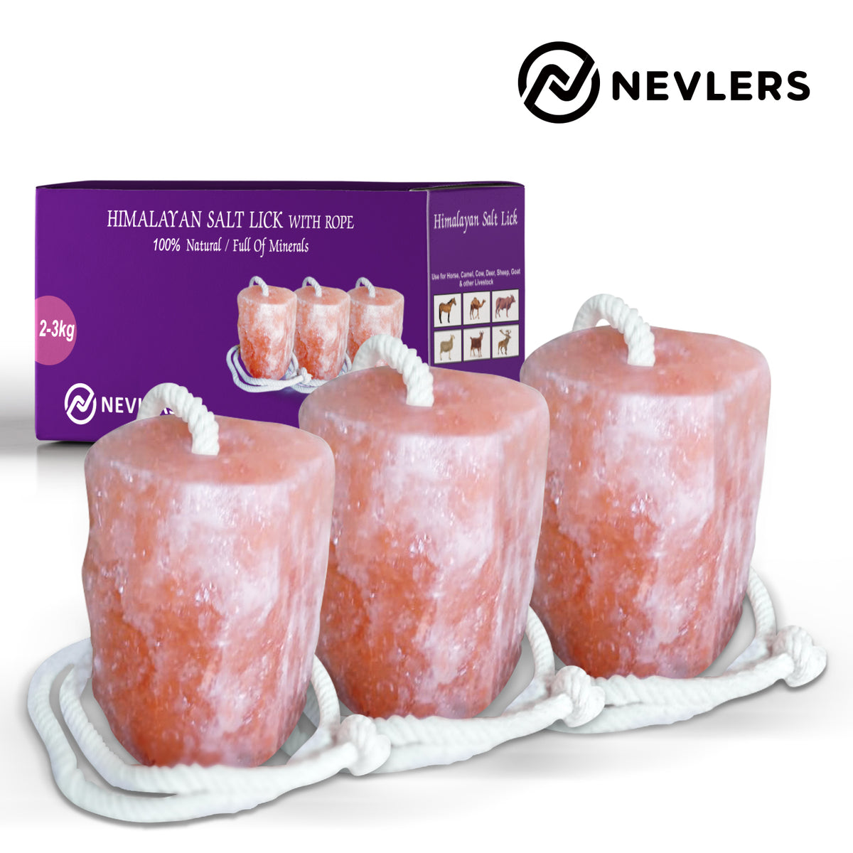 Nevlers 3 Pack Salt Licks for Animals