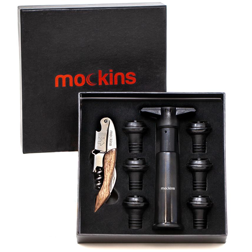 Wine Saver Vacuum Pump &amp; Stoppers With Corkscrew
