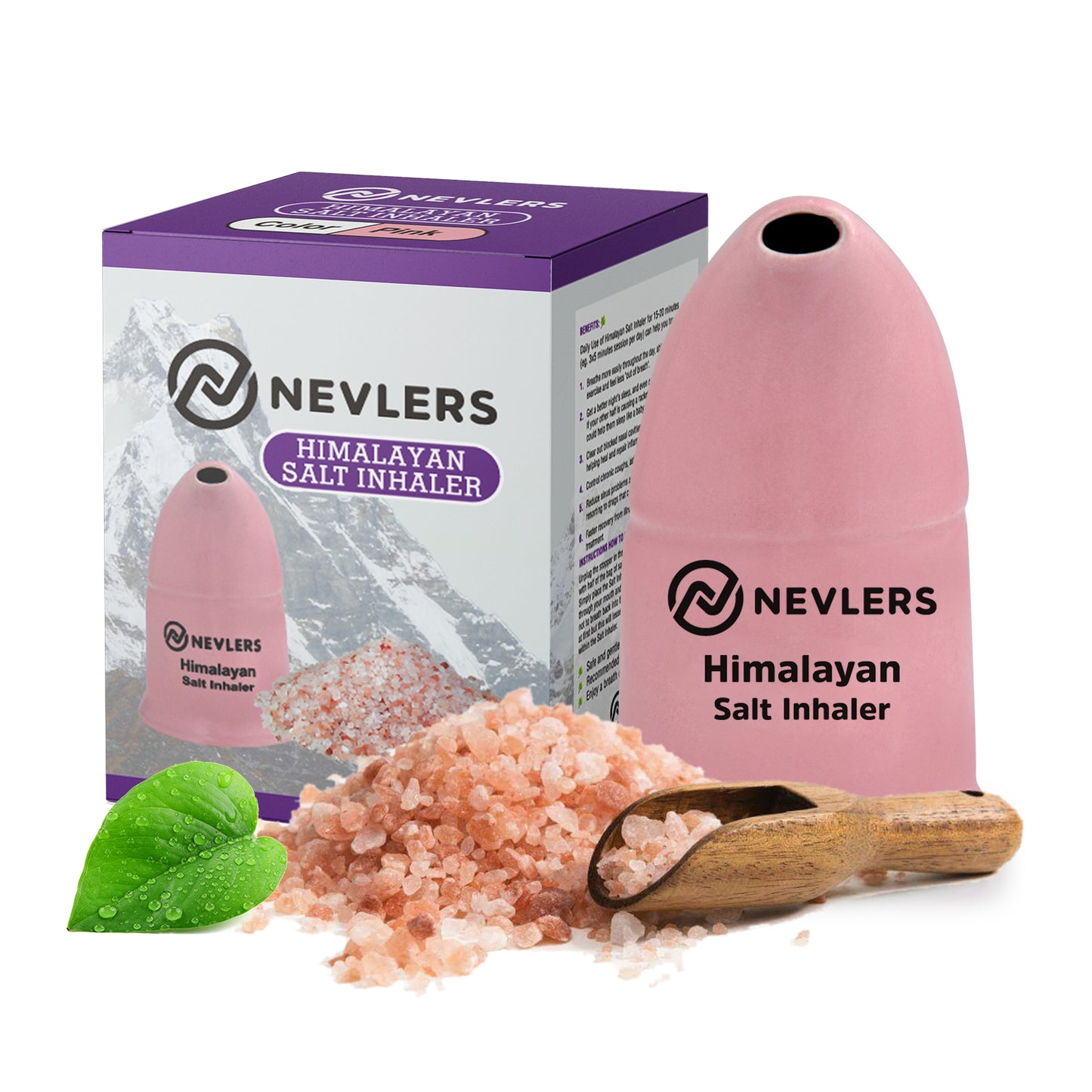 Nevlers Pink Himalayan Salt Inhalers