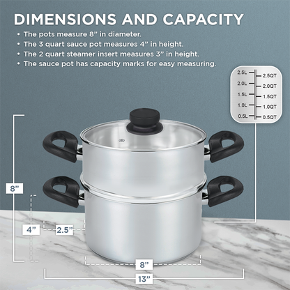 3 Qt Steamer Set With Lid