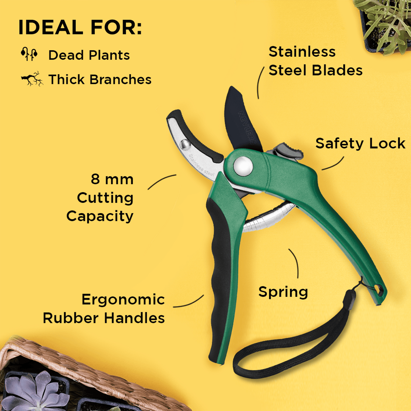 Garden Pruning Shears - Anvil