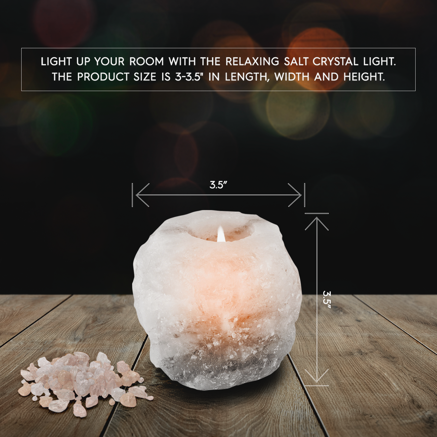 Himalayan Salt Tea-Light Holders 6 Pack in White