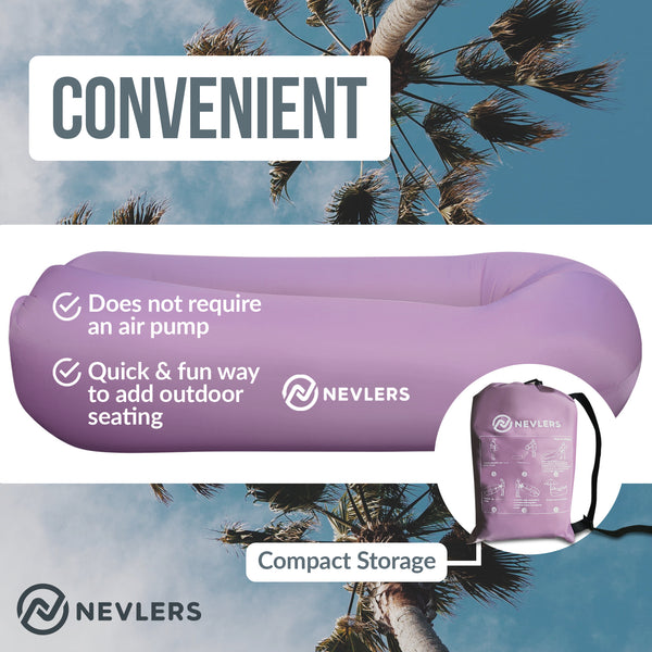 Inflatable Lounger - Lavender - 1 Pack - Nevlers