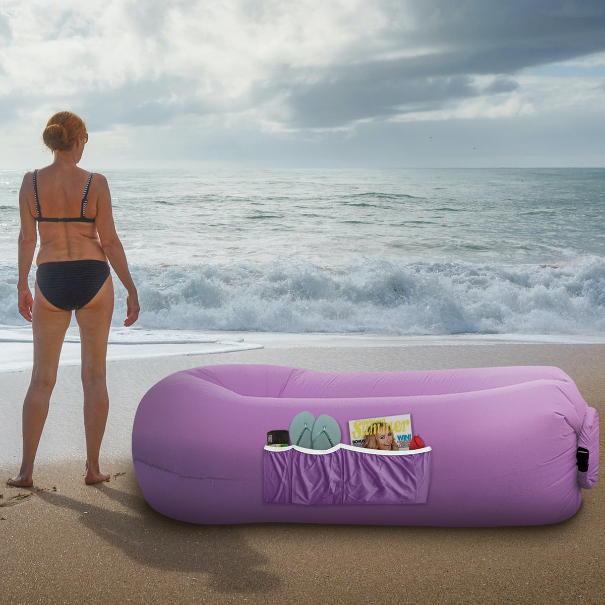 Inflatable Lounger - Lavender - 1 pack