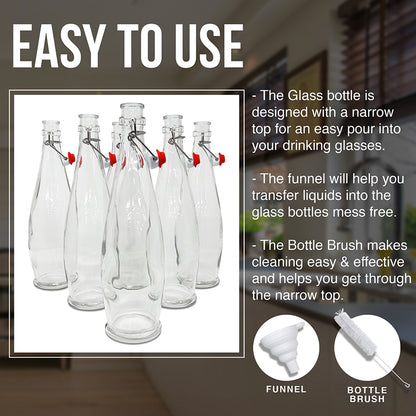 Swing Top Glass Bottle Sets | Teardrop Shape