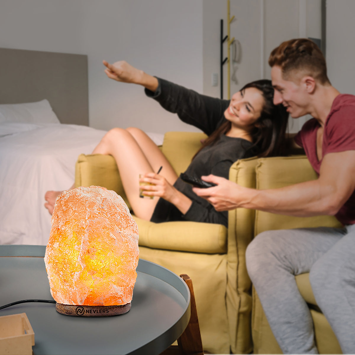 Himalayan Salt Lamp With Dimmer | Natural Shape - 2 Pack