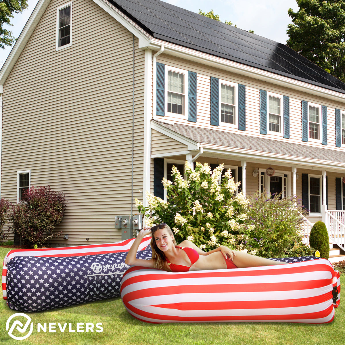 Inflatable Loungers - American Flag - 2 Pack